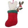 Global Groove Life Holiday White Kitty in Stocking Felt Christmas Ornament