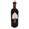 Global Groove Life Holiday Wine Bottle Felt Ornament