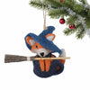 Global Groove Life Holiday Witch Fox Coffee Cup Felt Christmas Ornament