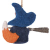 Global Groove Life Holiday Witch Fox Coffee Cup Felt Christmas Ornament