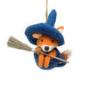 Global Groove Life Holiday Witch Fox Coffee Cup Felt Christmas Ornament