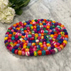 Global Groove Life Home Felt Casserole Trivet, Rainbow Tie Dye