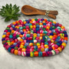 Global Groove Life Home Felt Casserole Trivet, Rainbow Tie Dye