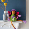 Global Groove Life Kids Mushroom Bonnet Tooth Fairy Pillow Raven Purple - Brown Skin