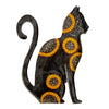 Playful Cat Trio Painted with Sunflowers Haitian Steel Drum Wall Art - The Village Country Store 