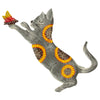 Playful Cat Trio Painted with Sunflowers Haitian Steel Drum Wall Art - The Village Country Store 