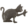 Playful Kitty and Butterfly Haitian Steel Drum Wall Art - The Village Country Store 