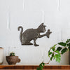 Playful Kitty and Butterfly Haitian Steel Drum Wall Art - The Village Country Store 