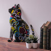 Thoughtful Kitty Painted Haitian Steel Drum Wall Art, 14.5 inch - The Village Country Store 