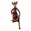 Thinking Giraffe Carved Jacaranda Wood Sculpture Shelf Decor - The Village Country Store 