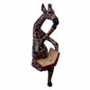 Thinking Giraffe Carved Jacaranda Wood Sculpture Shelf Decor - The Village Country Store 
