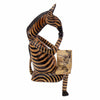 Thinking Zebra Carved Jacaranda Wood Sculpture Shelf Decor - The Village Country Store 