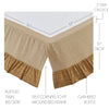 Mayflower Market Bed Skirt Connell Ruffled Twin Bed Skirt 39x76x16