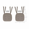 Mayflower Market Chair Pad Coffee Brown Gingham Chair Pad with Ties - 15.5x17 Rustic Farmhouse Seat Cushion