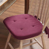 Mayflower Market Chair Pad Cranberry Red Solid Chair Pad with Ties - 15.5x17 Farmhouse Cottage Stuffed Seat Cushion