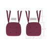 Mayflower Market Chair Pad Cranberry Red Solid Chair Pad with Ties - 15.5x17 Farmhouse Cottage Stuffed Seat Cushion