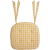 Mayflower Market Chair Pad Golden Honey Check Chair Pad 16.5x18