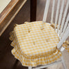 Mayflower Market Chair Pad Golden Honey Ruffled Chair Pad 16.5x18