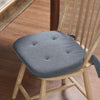 Mayflower Market Chair Pad Hearthstone Charcoal Plaid Cotton Chair Pad - 15.5x17 Cushioned Seat Cushion - VHC Brands