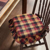 Mayflower Market Chair Pad Heritage Farms Primitive Check Ruffled Chair Pad 16.5x18