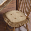 Mayflower Market Chair Pad Maisie Tan & Black Ditzy Floral Cotton Chair Pad - 15.5x17 Cushioned Seat Cushion - VHC Brands