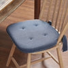 Mayflower Market Chair Pad Vintage Indigo Blue Chambray Cotton Chair Pad - 15.5x17 Cushioned Seat Cushion - VHC Brands