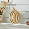 Mayflower Market Figurine Carved Wooden Pumpkin Natural 10x7.25x1.5