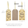 Mayflower Market Ornament Buzzy Bees Bee Sweet Honey Check MDF Tag Ornament w/ Ribbon 7x3.75x0.5