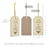 Mayflower Market Ornament Buzzy Bees Let It Bee MDF Tag Ornament w/ Ribbon 7x3.75x0.5