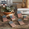 Mayflower Market Ornament My Country Americana MDF Tag Ornaments w/ Twines 5x2.5x0.5 Sets of 6