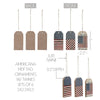 Mayflower Market Ornament My Country Americana MDF Tag Ornaments w/ Twines 5x2.5x0.5 Sets of 6