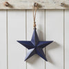 Mayflower Market Ornament Wooden Star Ornament Blue 8x8x1.5