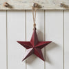 Mayflower Market Ornament Wooden Star Ornament Red 8x8x1.5