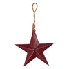 Mayflower Market Ornament Wooden Star Ornament Red 8x8x1.5