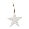 Mayflower Market Ornament Wooden Star Ornament White 8x8x1.5