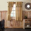 Mayflower Market Panel Pip Vinestar Short Panel with Attached Scalloped Layered Valance Set of 2 63x36
