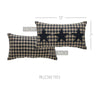 Mayflower Market Pillow Black Check Star Pillow 7x13
