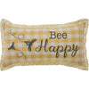 Mayflower Market Pillow Buzzy Bees Bee Happy Pillow 7x13