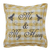 Mayflower Market Pillow Buzzy Bees Me & My Honey Pillow 9x9