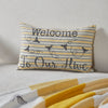 Mayflower Market Pillow Buzzy Bees Welcome to Our Hive Pillow 9.5x14