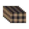 Mayflower Market Placemat Black Check Placemat Set of 6 13x19