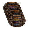 Mayflower Market Placemat Black & Tan Jute Oval Placemat Set of 6 12x18