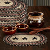 Mayflower Market Placemat Colonial Star Jute Oval Placemat Set of 6 10x15