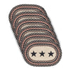 Mayflower Market Placemat Colonial Star Jute Oval Placemat Set of 6 10x15