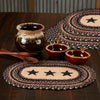 Mayflower Market Placemat Colonial Star Jute Oval Placemat Set of 6 12x18