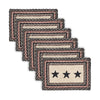 Mayflower Market Placemat Colonial Star Jute Rect Placemat Set of 6 10x15