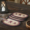 Mayflower Market Placemat Connell Oval Placemat Stencil Stars Set of 4 10x15