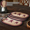 Mayflower Market Placemat Connell Oval Placemat Stencil Stars Set of 4 13x19