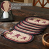 Mayflower Market Placemat Connell Oval Placemat Stencil Stars Set of 6 10x15