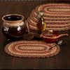 Mayflower Market Placemat Ginger Spice Jute Oval Placemat Set of 6 10x15